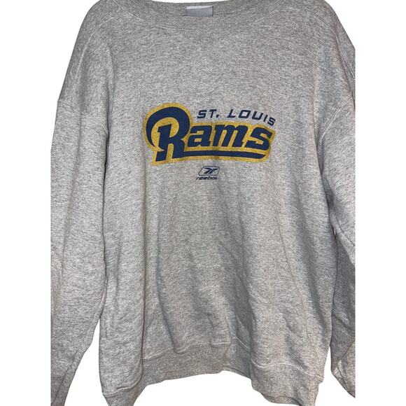 ST LOUIS RAMS - VINTAGE-REEBOK sweatshirt size LARGE - Picture 1 of 3